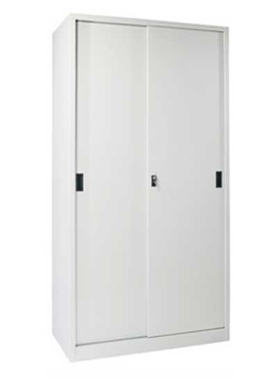 Tủ sắt văn phòng cánh lùa TL04 có suốt treo áo tiện dụng hiện đại