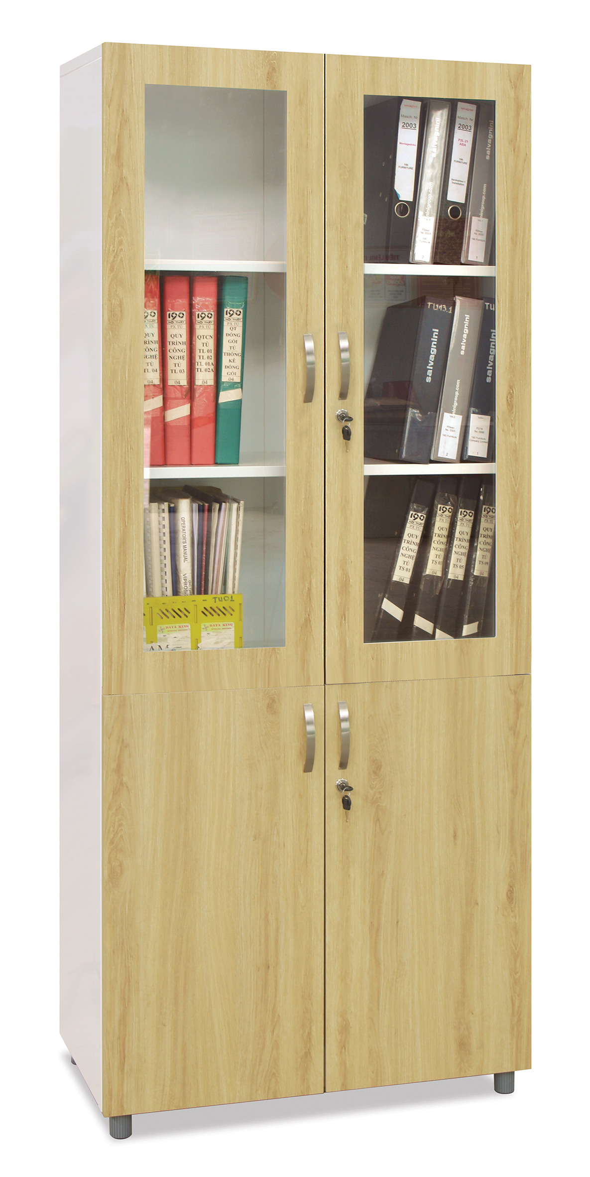 Tủ sắt hồ sơ cánh gỗ TSG04K-2