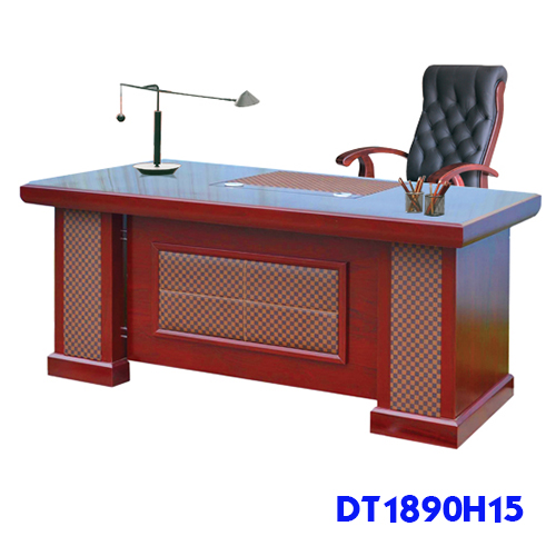 Bàn lãnh đạo DT1890H15, bàn giám đốc gỗ sơn PU cao cấp