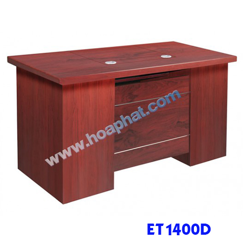 Bàn trưởng phòng Hòa Phát ET1400D có khay bàn phím + hộc CPU