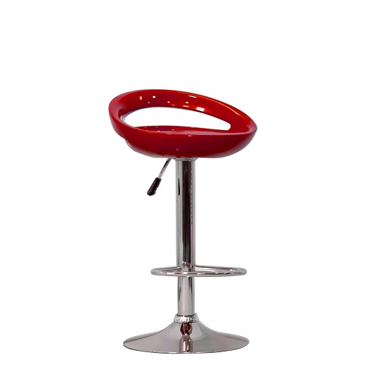 Ghế bar nhập khẩu GB01-R đệm tựa nhựa chân thép mạ