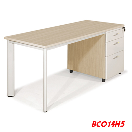 Bàn làm việc chân sắt BCO14H5 ống oval sơn tĩnh điện
