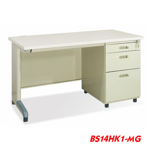 Bàn chân sắt 190 BS14HK1-MG có hộc tài liệu 3 ngăn kéo