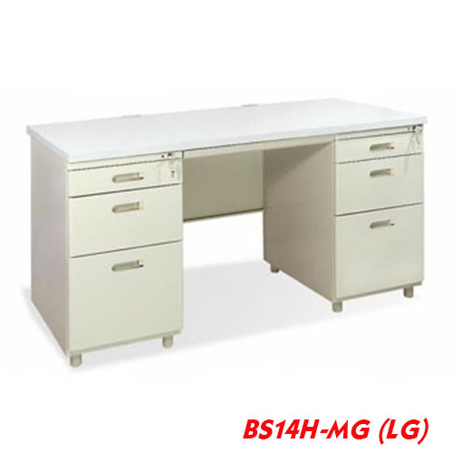 Bàn làm việc chân sắt 190 mặt gỗ Melamine BS14H-MG màu ghi Bàn làm việc chân sắt 190 mặt gỗ Melamine BS14H-MG màu ghi
