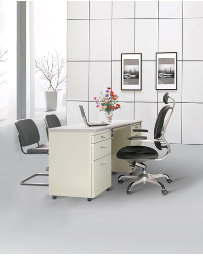 Bàn làm việc chân sắt 190 mặt gỗ Melamine BS14H-MG màu ghi