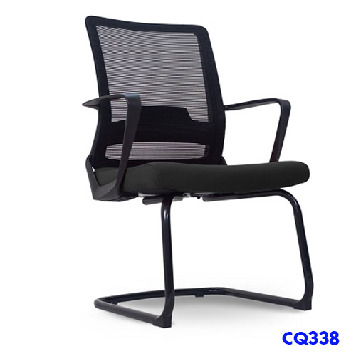 Ghế chân quỳ tựa lưới CQ338 màu đen đẹp sang trọng giá rẻ - ảnh 1