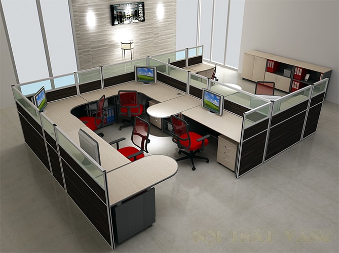 Mẫu vách ngăn giúp phân vùng làm việc văn phòng Mẫu vách ngăn giúp phân vùng làm việc văn phòng