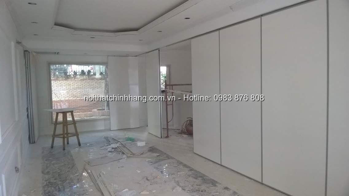 Vách ngăn di động gỗ Melamine VND-HG101 cao cấp chia phòng hiện đại