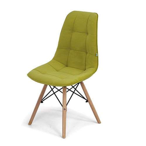 Ghế tựa 190 GT10C đệm tựa bọc vải nhung, chân gỗ vững chắc