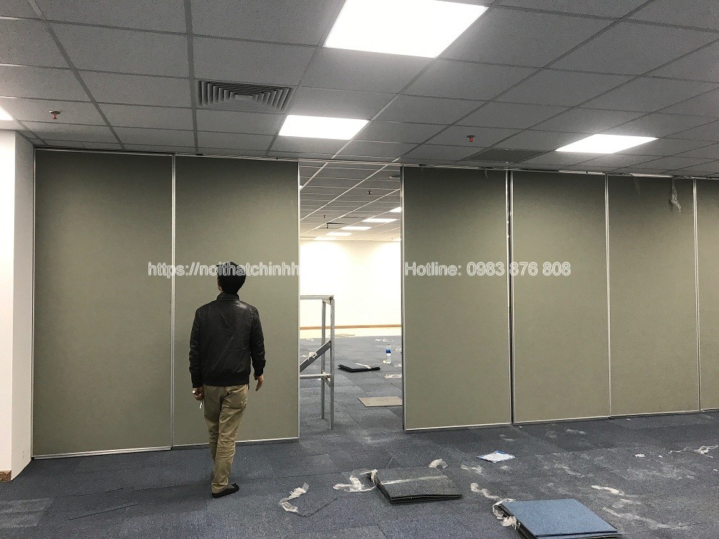 Vách ngăn di động bọc nỉ VNDD-HG225 đẹp hiện đại