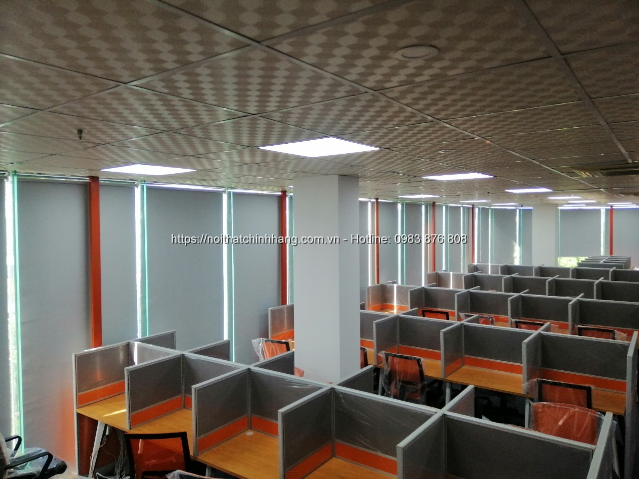 Thi công vách ngăn nỉ bàn văn phòng tại Vĩnh Phúc - ảnh 1