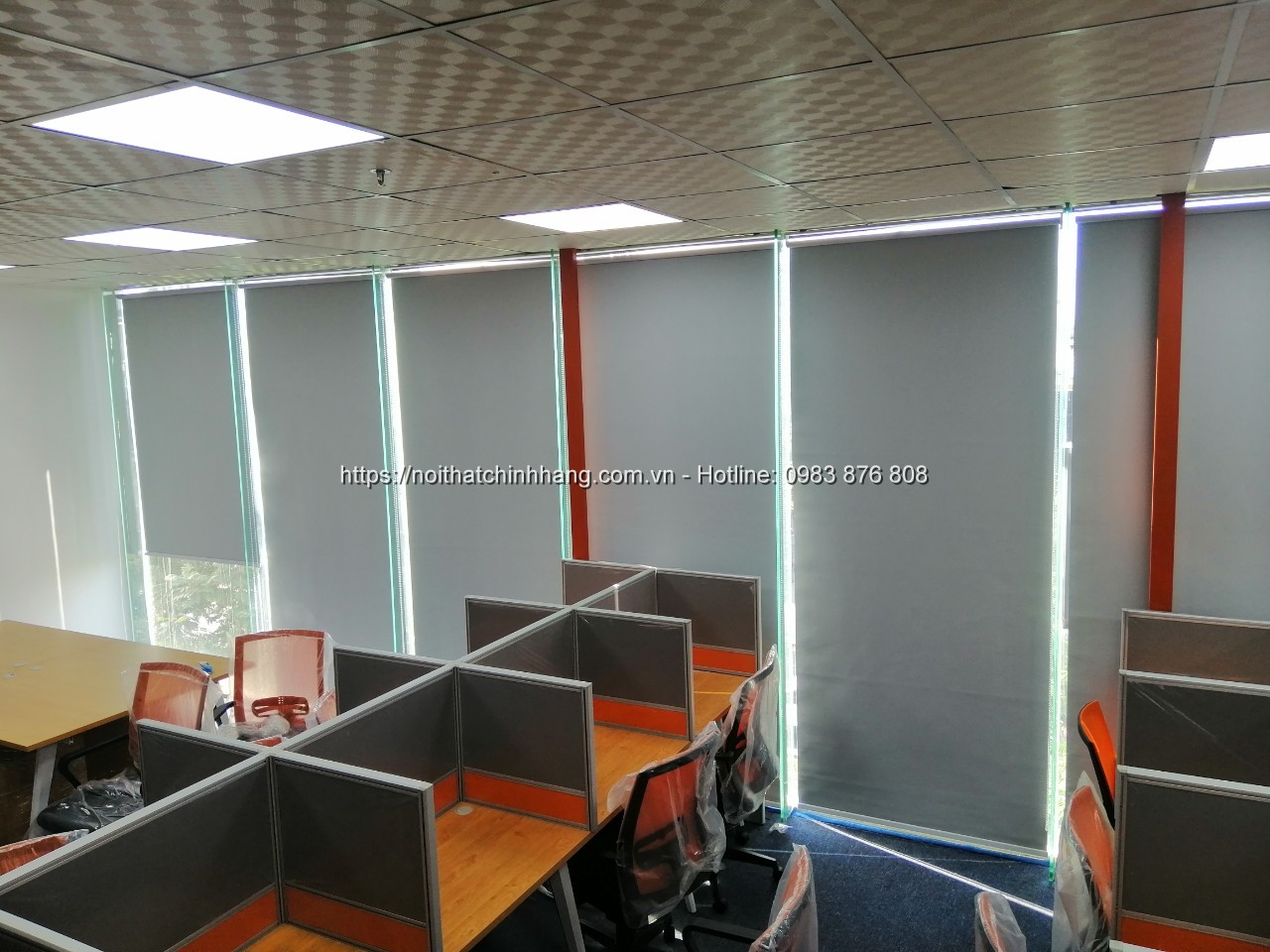 Thi công vách ngăn nỉ bàn văn phòng tại Vĩnh Phúc - ảnh 3